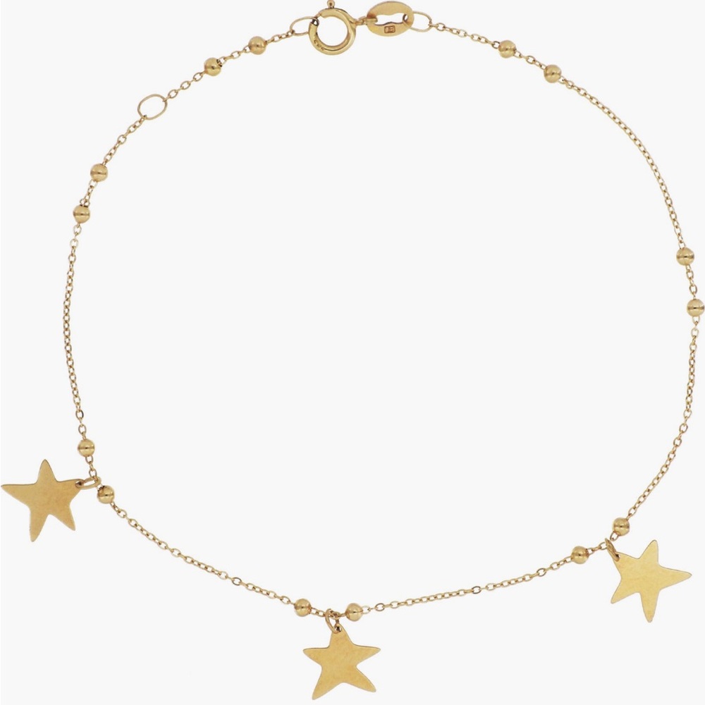 Bony Levy solid 14k gold star charm bracelet
